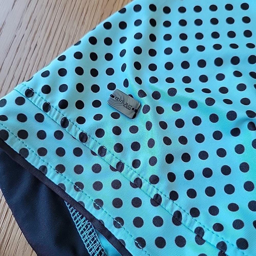 G Mac By Kartel Shirt Men's Large Blue Teal Short Sleeve Stretch Golf Polo Dots - Picture 5 of 11